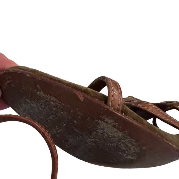 Donald Pliner Devi Strappy Brown Leather 4”‎ Heel Sandals Made in Italy SZ 7 - Picture 10 of 10